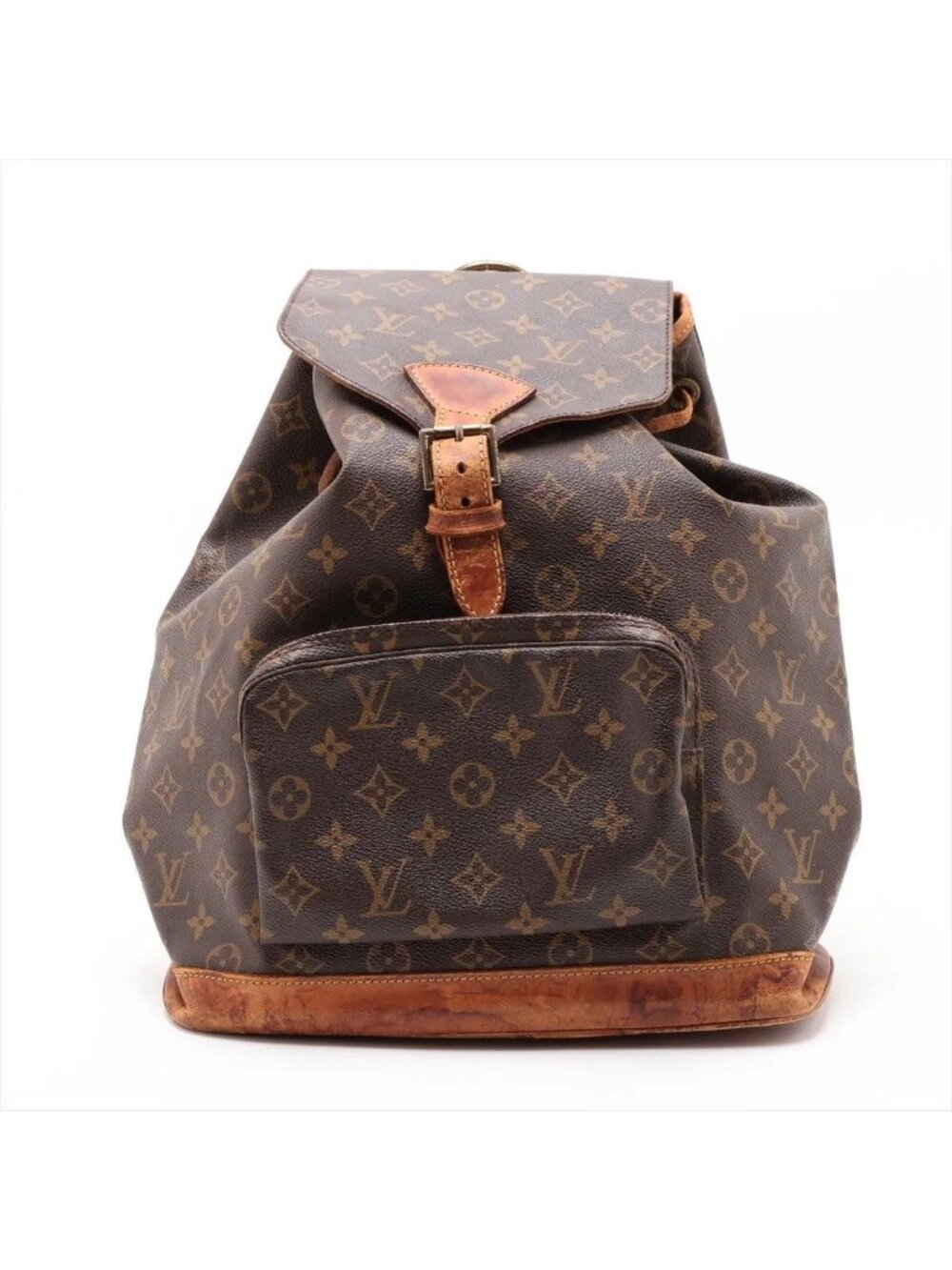 Louis Vuitton Monogram Montsouris GM Leather Backpack Shoulder Bag